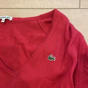 New Lacoste Red Sweater